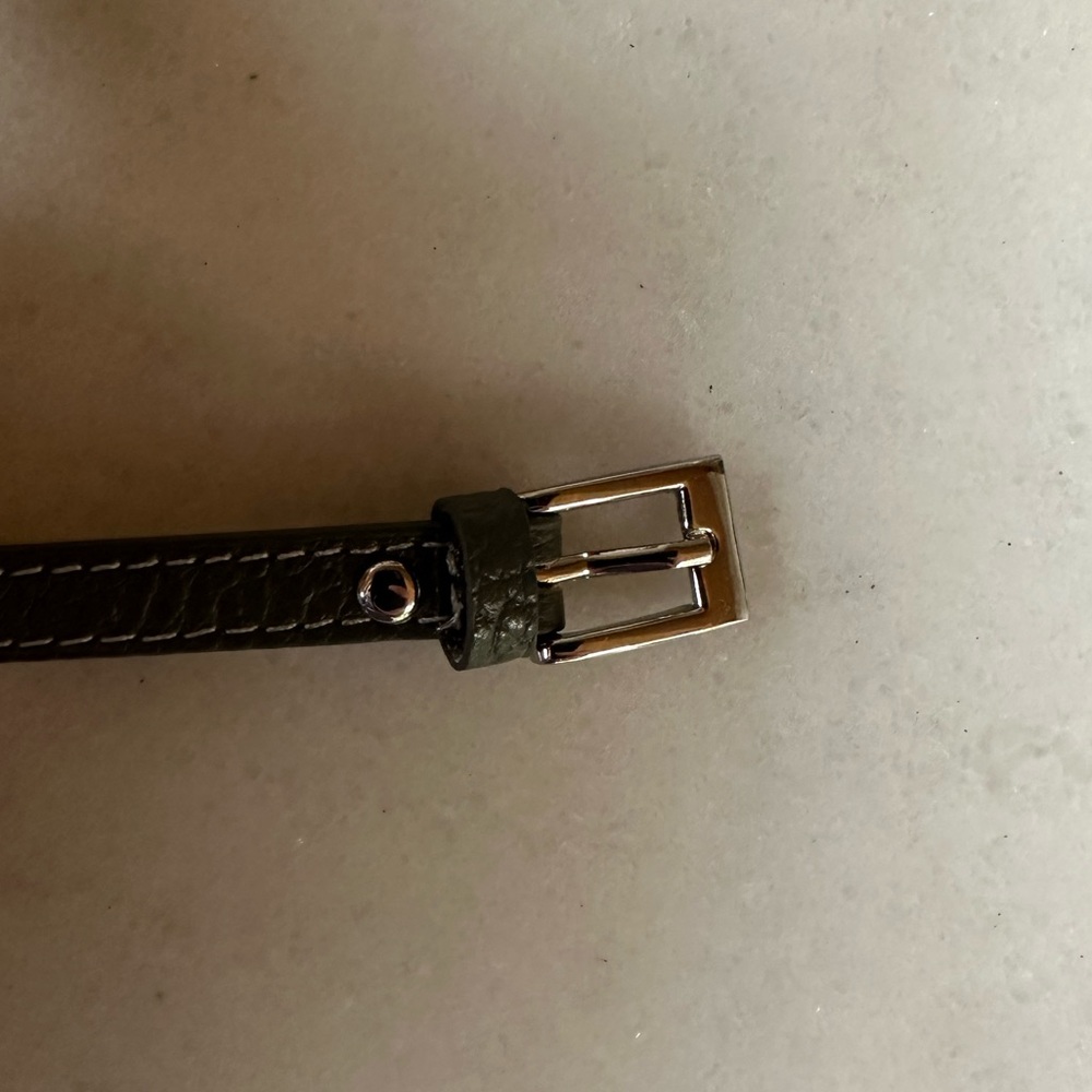 Grey leather Wrap Lock Bracelet | leather wrap charm bracelet - Picture 6 of 9